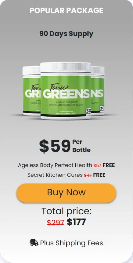 Tonic Greens three bottles order